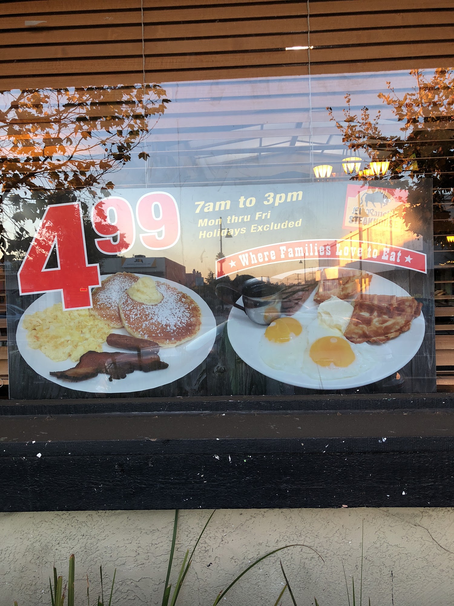 El Rancho Steak House Menu