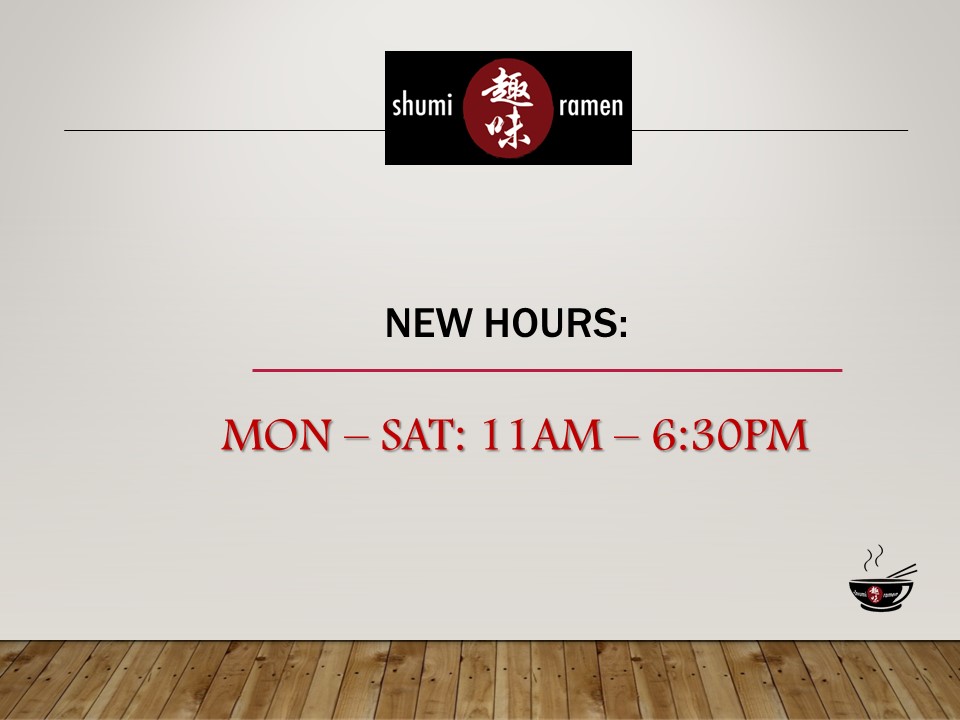Shumi Ramen 18911 Lake Chabot Rd #1, Castro Valley