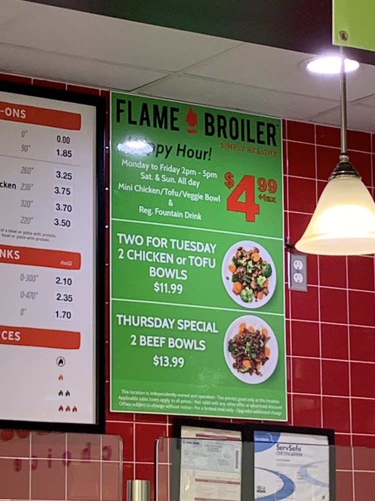 The Flame Broiler 11891 Del Amo Blvd, Cerritos