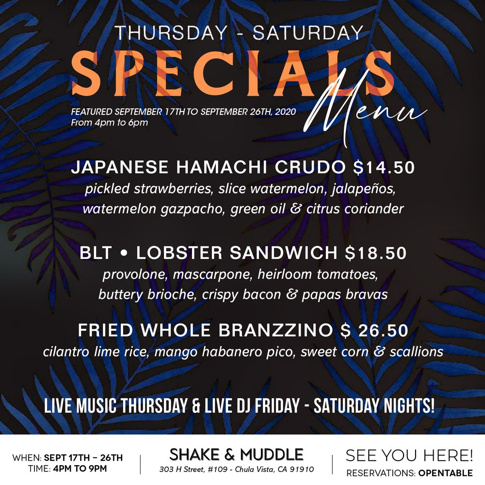 SHAKE & MUDDLE 303 H St UNIT 109, Chula Vista