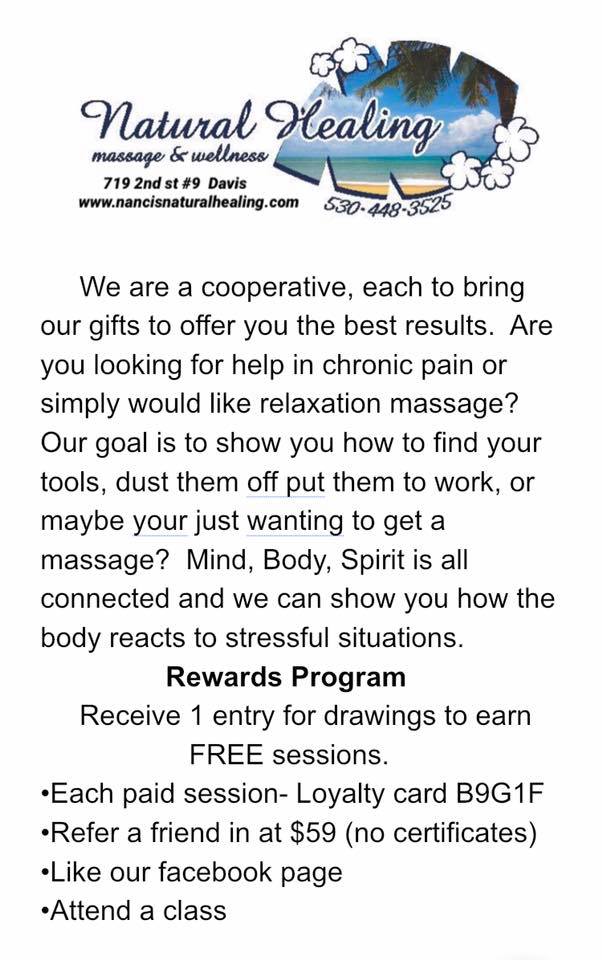 Natural Healing Massage and Wellness 446 Market St, Colusa California 95932