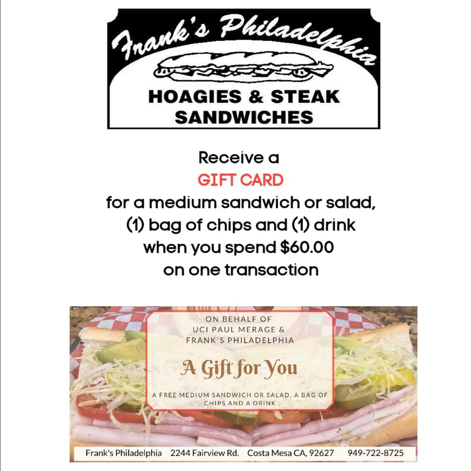 Frank's Philadelphia 2244 Fairview Rd # B, Costa Mesa