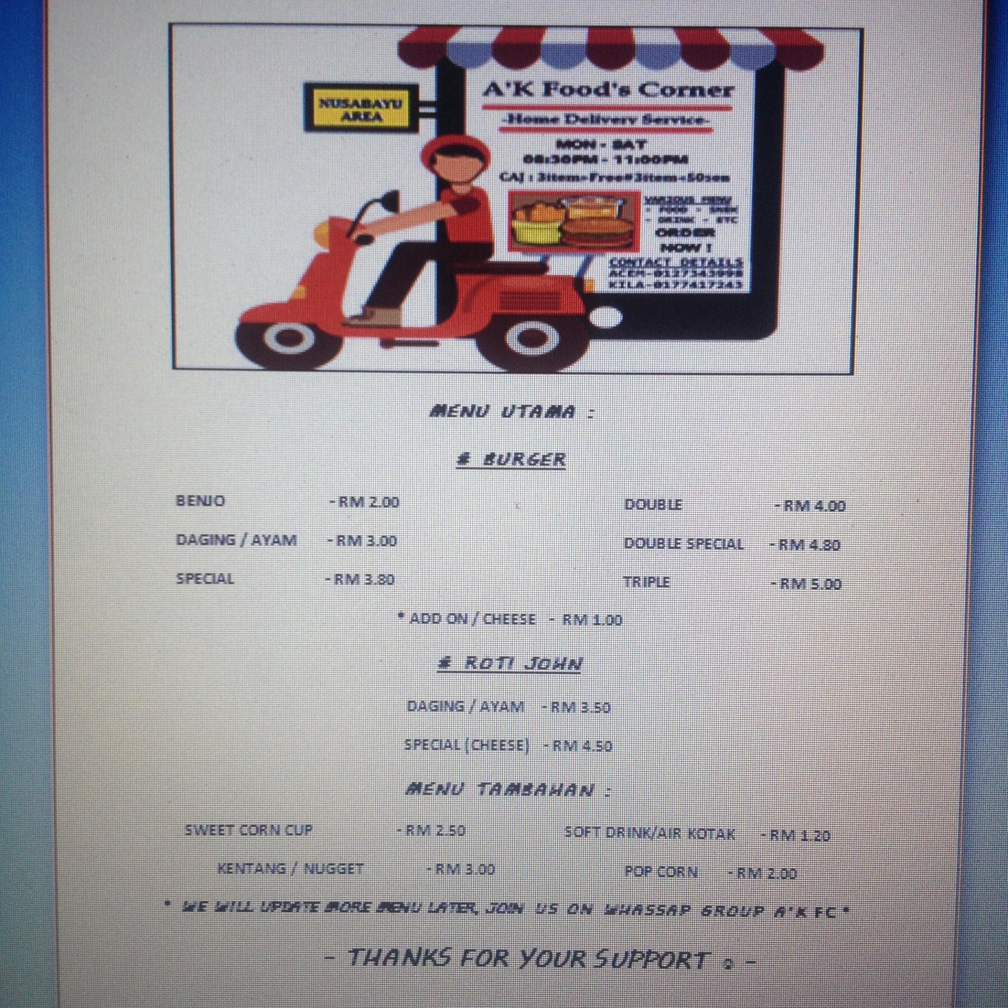 A K's Food Corner 6402 Cutting Blvd, El Cerrito