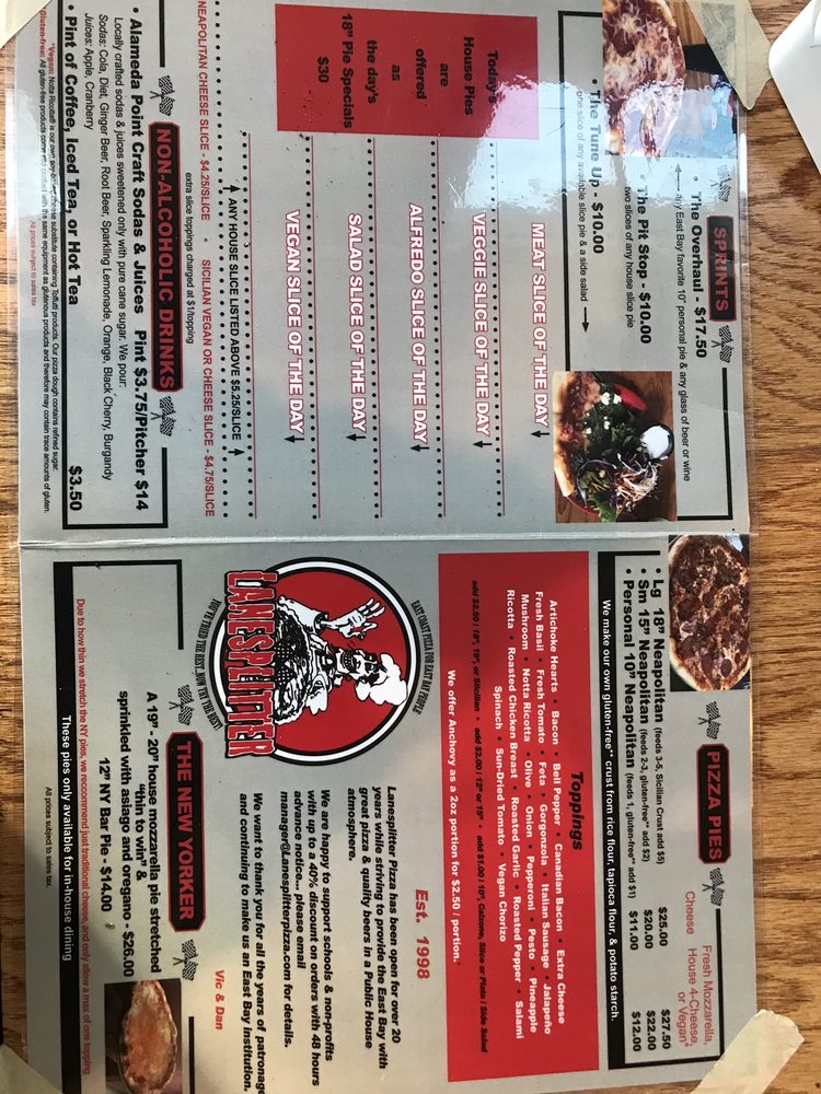 Lanesplitter Pizza & Pub 3645 CA-123, Emeryville