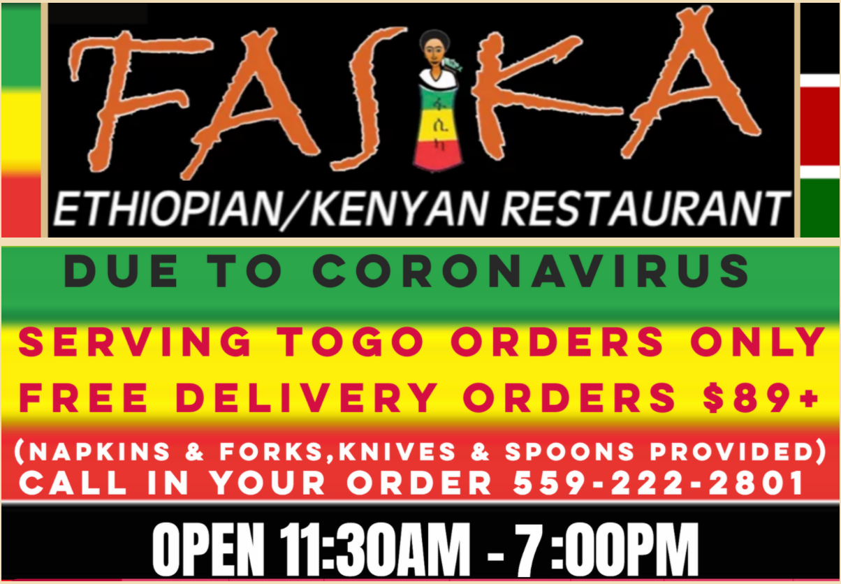 Fasika Ethiopian Restaurant 4712 N Blackstone Ave, Fresno