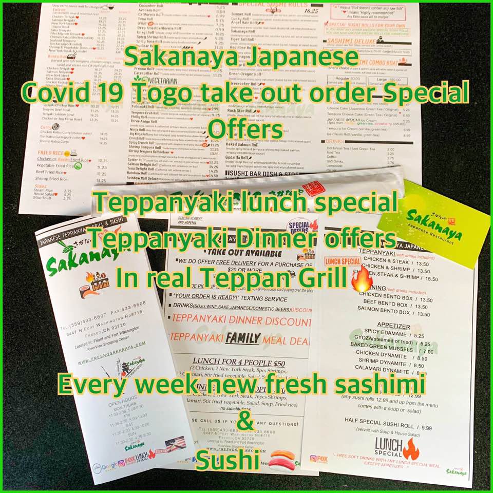 Sakanaya Japanese Restaurant 9447 N Fort Washington Rd #116, Fresno