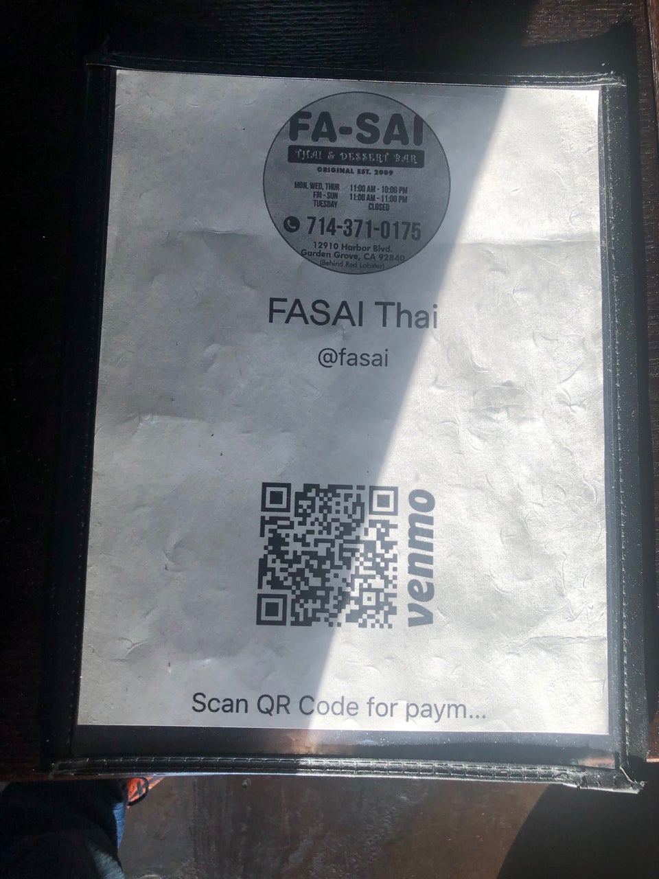 Fa-Sai Thai Cuisine 12910 Harbor Blvd, Garden Grove