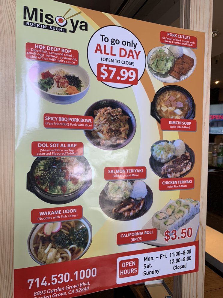 MISOYA SUSHI 8893 W Garden Grove Blvd, Garden Grove