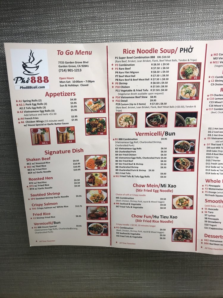 Pho 888 Cali 7725 Garden Grove Blvd, Garden Grove