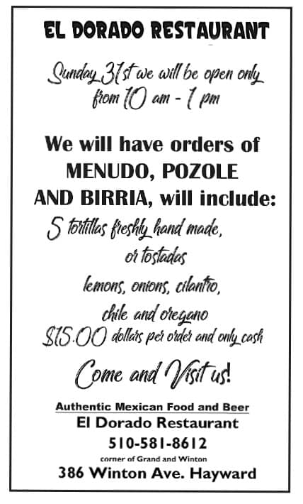El Dorado Restaurant 386 Winton Ave, Hayward
