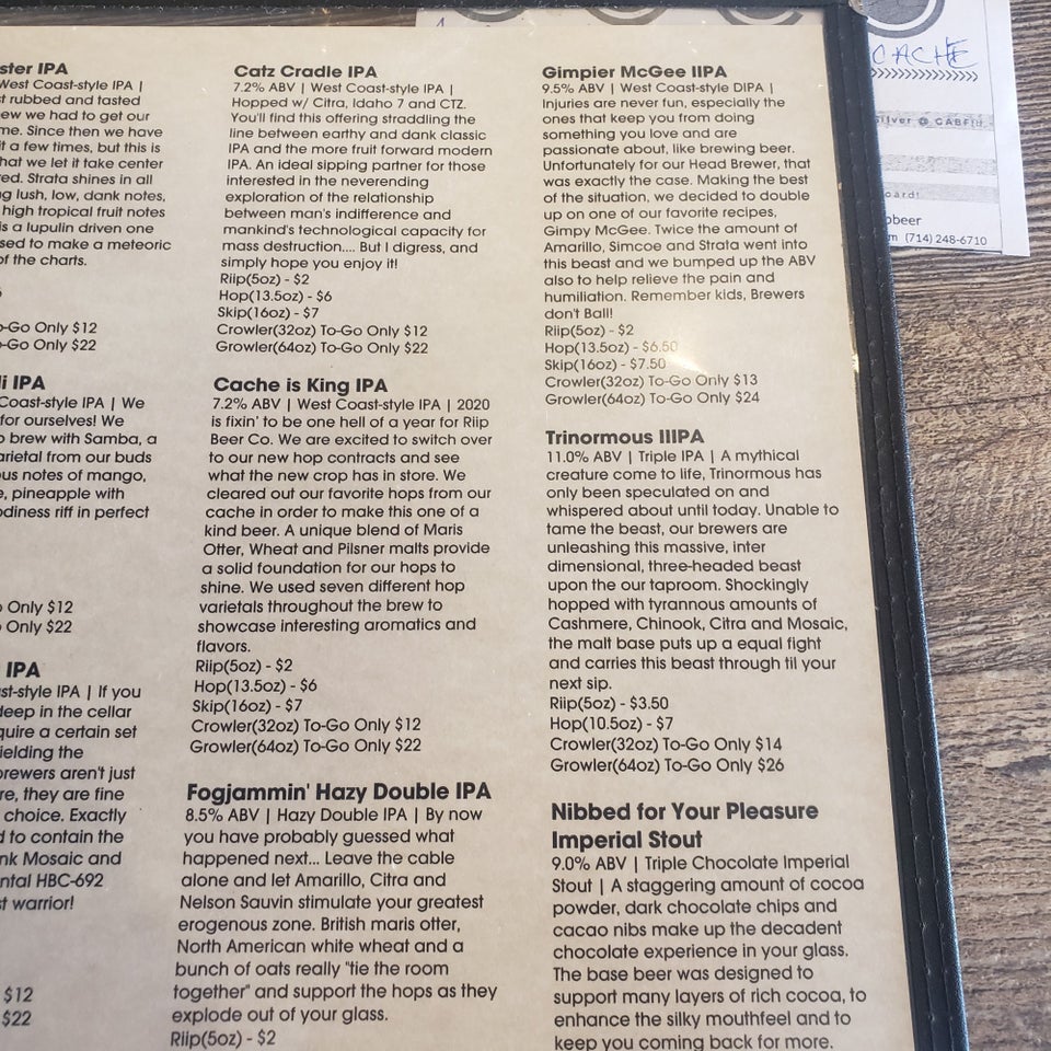 Riip Beer Co, Huntington Beach - Menu, Reviews (246), Photos (102 ...