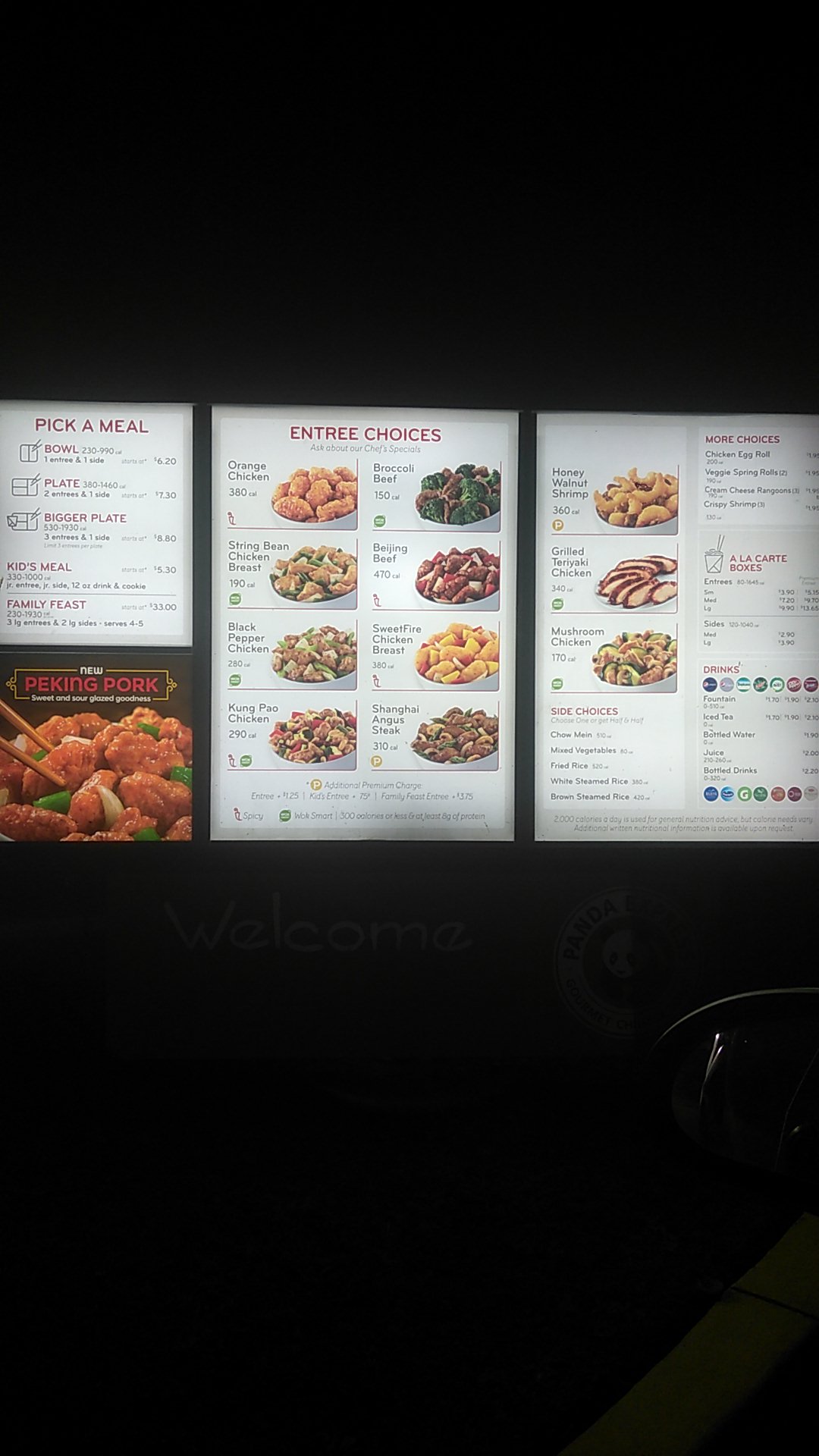 Panda Express Menu