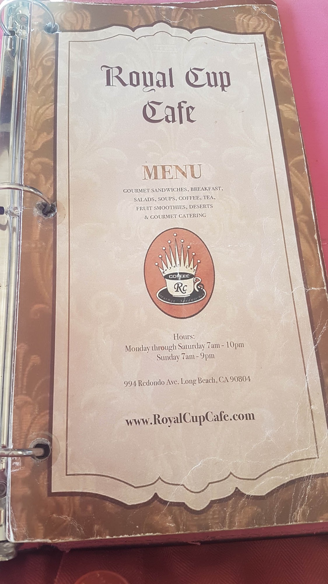 Royal Cup Cafe & Coffee Shop Menu