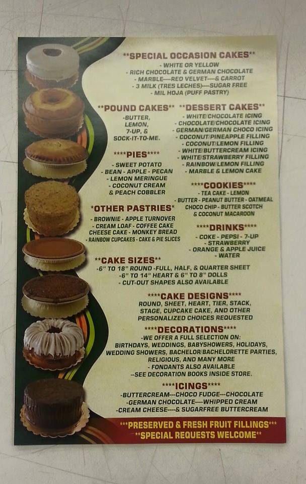 HOWELL'S BAKERY Menu