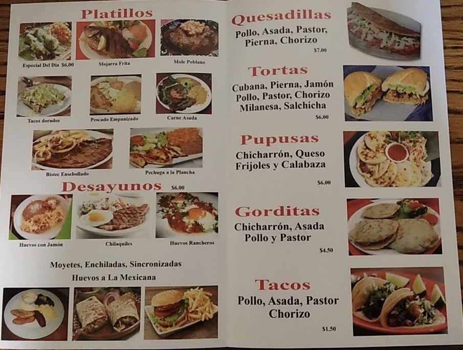 La Casita Menu