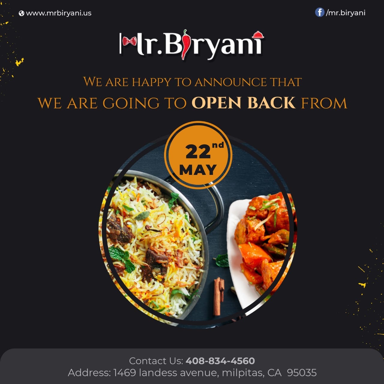 Mr.Biryani 1469 Landess Ave, Milpitas