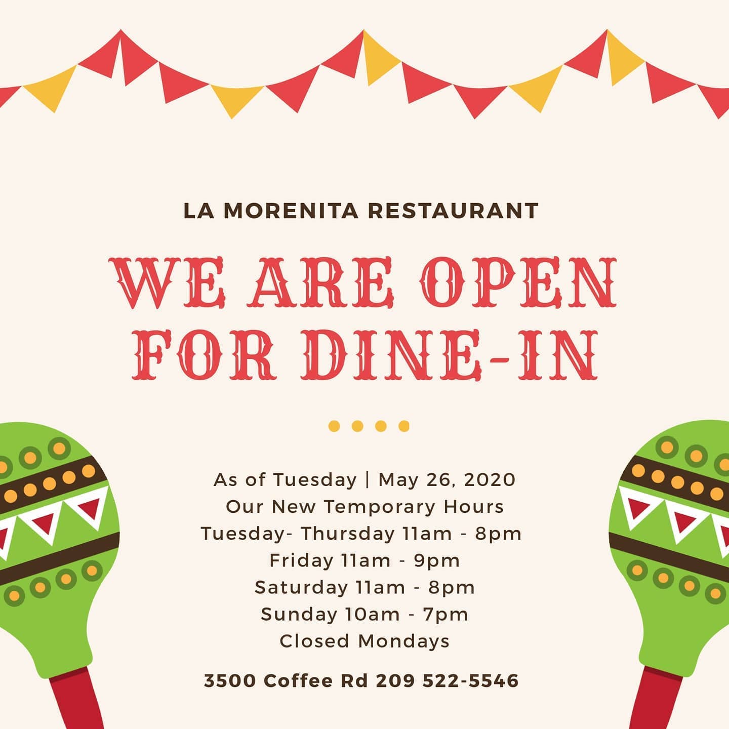 La Morenita 3500 Coffee Rd #9, Modesto