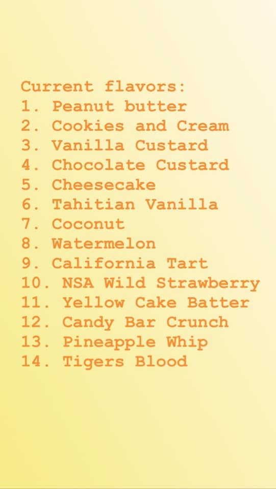 Yes! Yogurt and Frozen Treats Menu