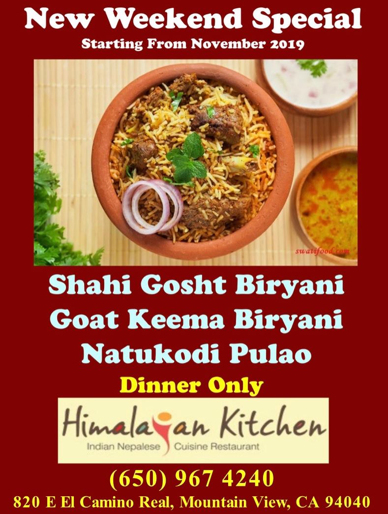 Himalayan Kitchen 820 E El Camino Real, Mountain View