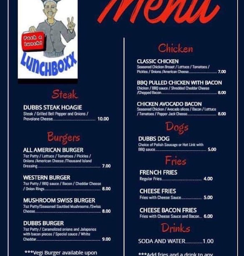 Delta Borne Brewing Menu