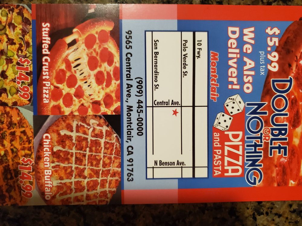 Double Or Nothin Pizza 9565 Central Ave, Montclair