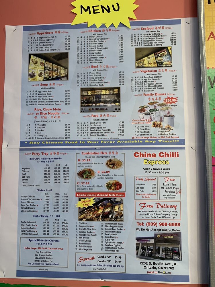 China Chilli Express 2252 S Euclid Ave ste H ste H, Ontario