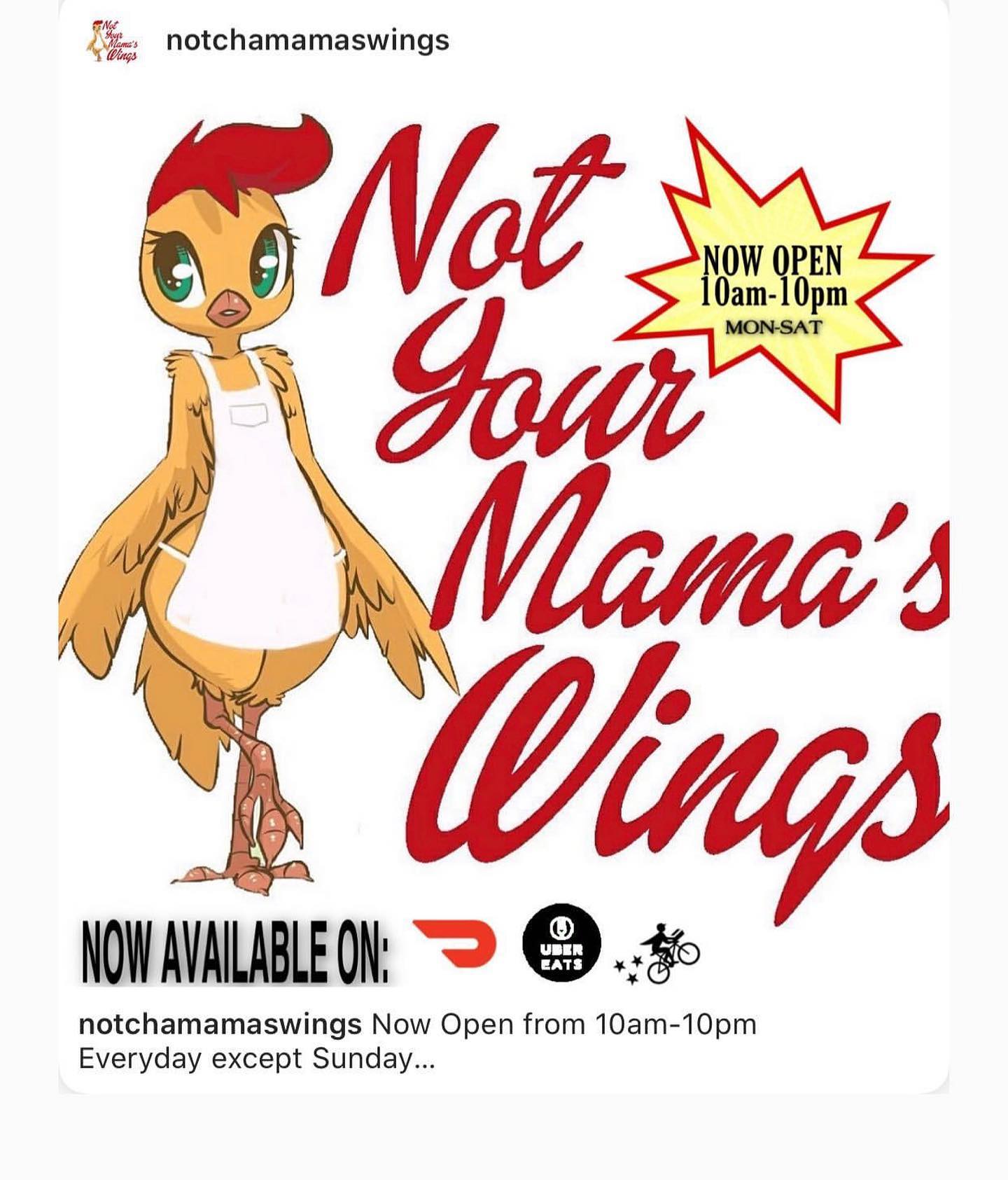 Not Your Mamas Wings 1150 E Philadelphia St #112, Ontario