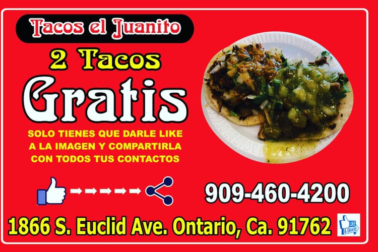 Tacos el Juanito 1866 S Euclid Ave, Ontario