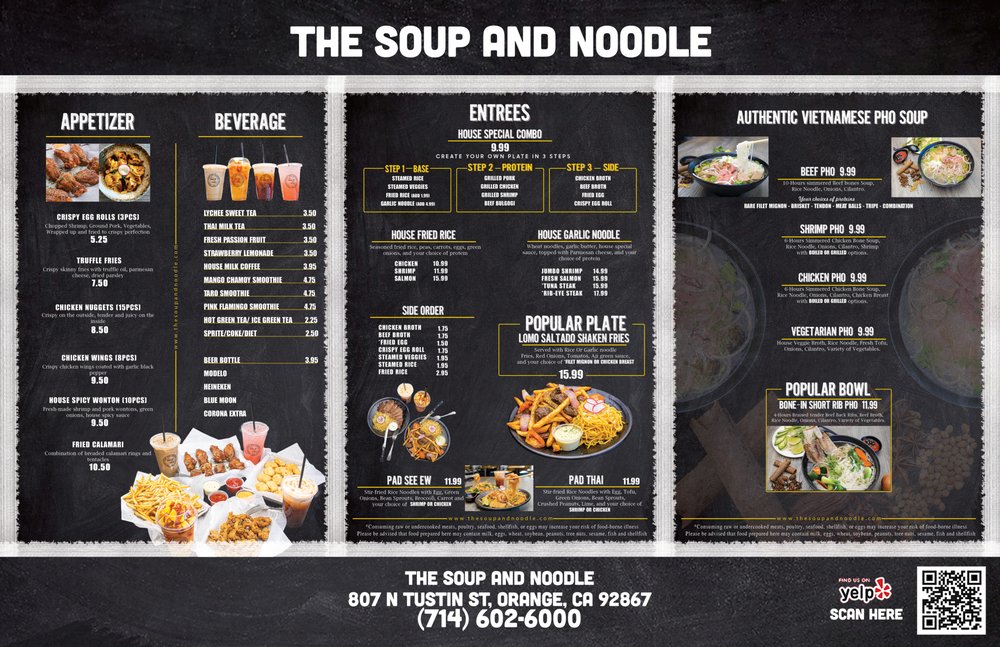 The Soup and Noodle 807 N Tustin St, Orange
