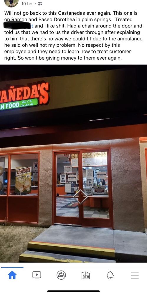 Castañedas Mexican Food 451 S Pso Dorotea, Palm Springs