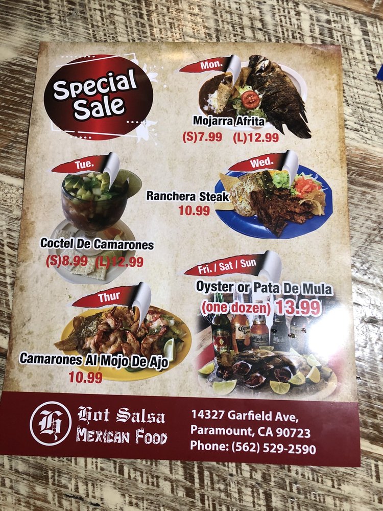 Hot Salsa Mexican Restaurant 14327 Garfield Ave, Paramount