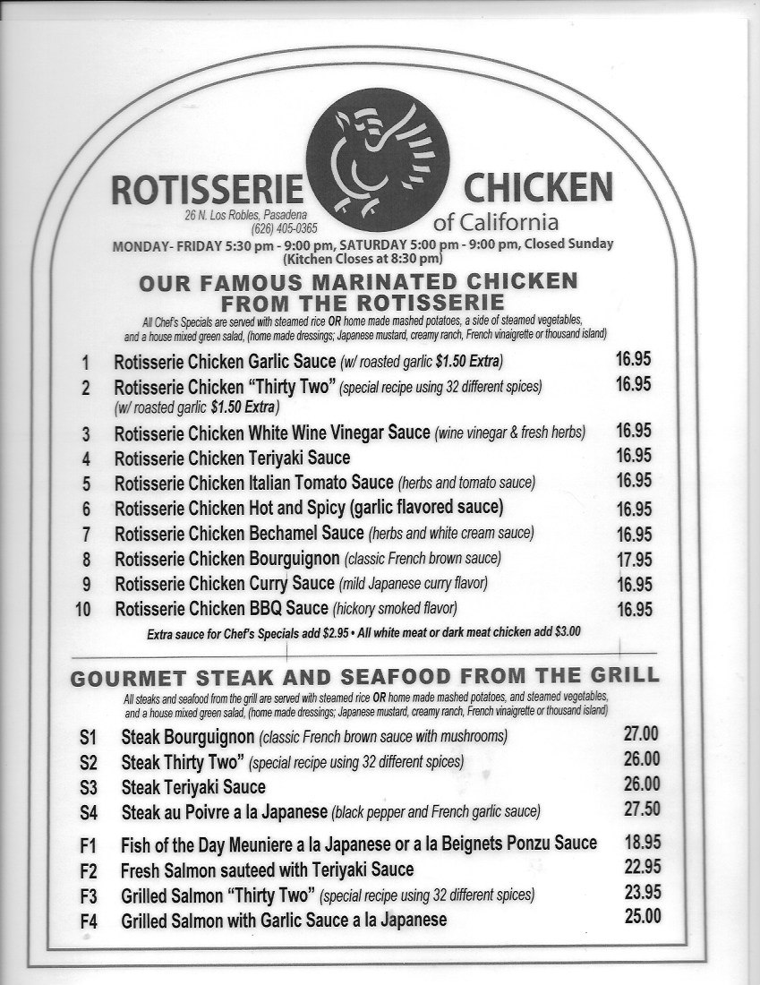 Rotisserie Chicken of California 26 N Los Robles Ave, Pasadena