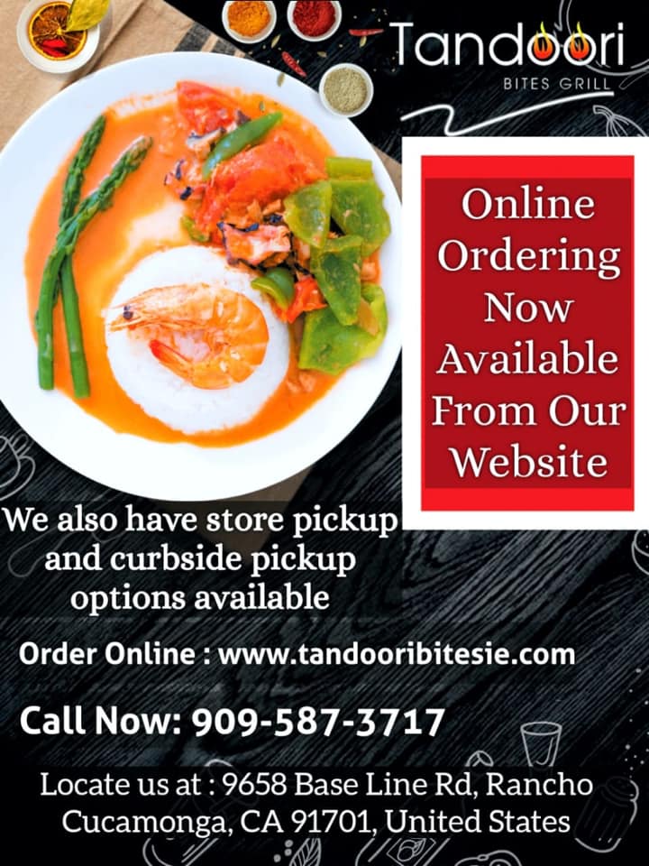 Tandoori Bites Indian Grill 9658 Base Line Rd, Rancho Cucamonga