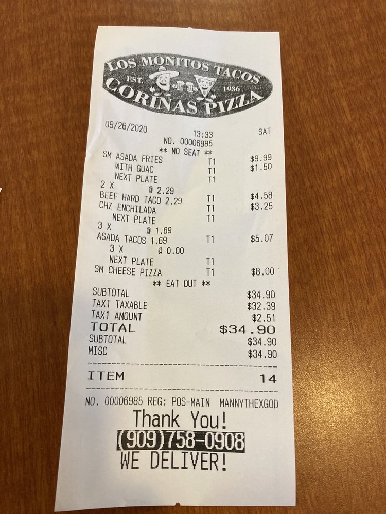 Los Monitos Tacos and Corinas Pizza 9615 Foothill Blvd, Rancho Cucamonga