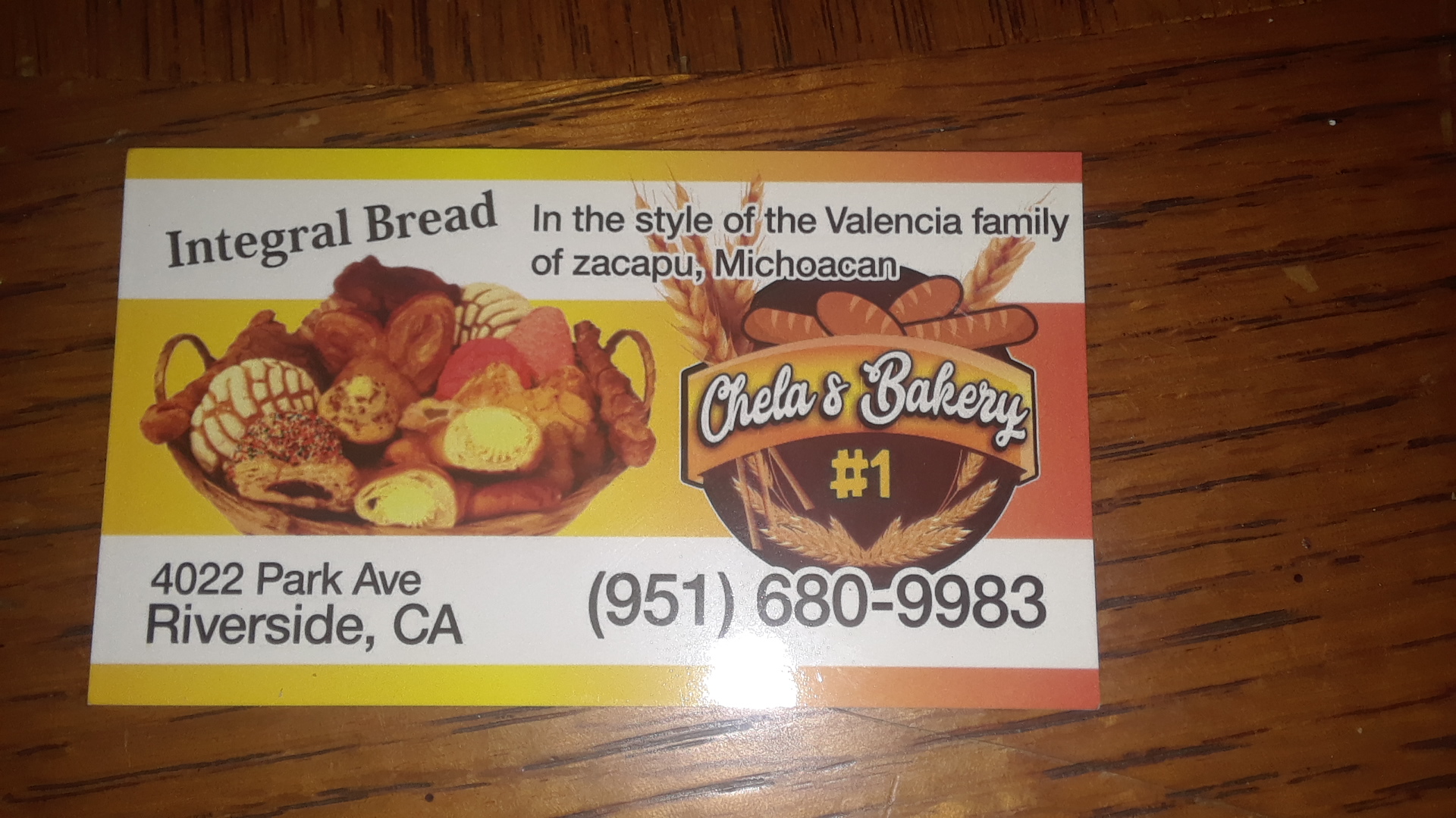 Chela's Panadería Menu