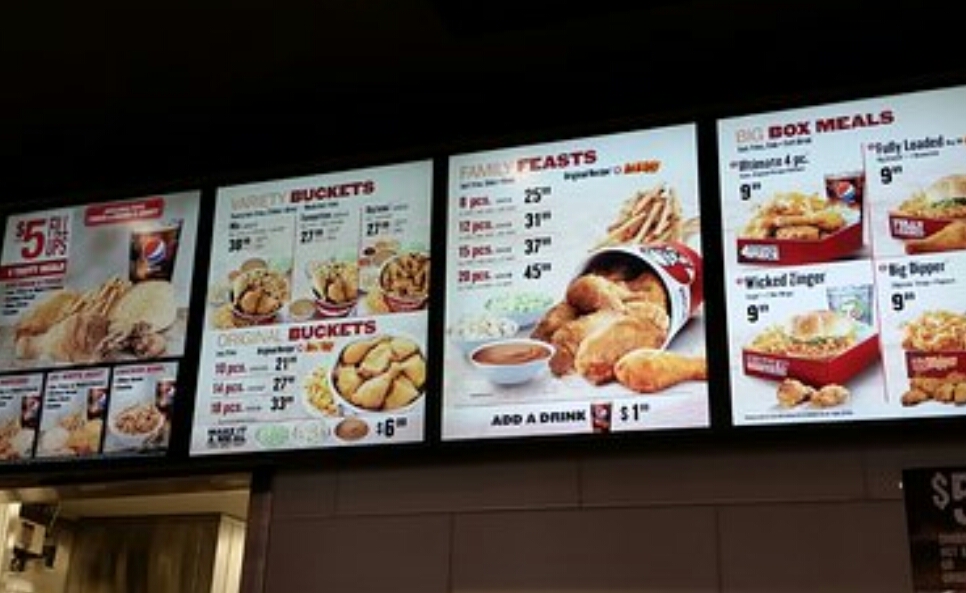 KFC Menu