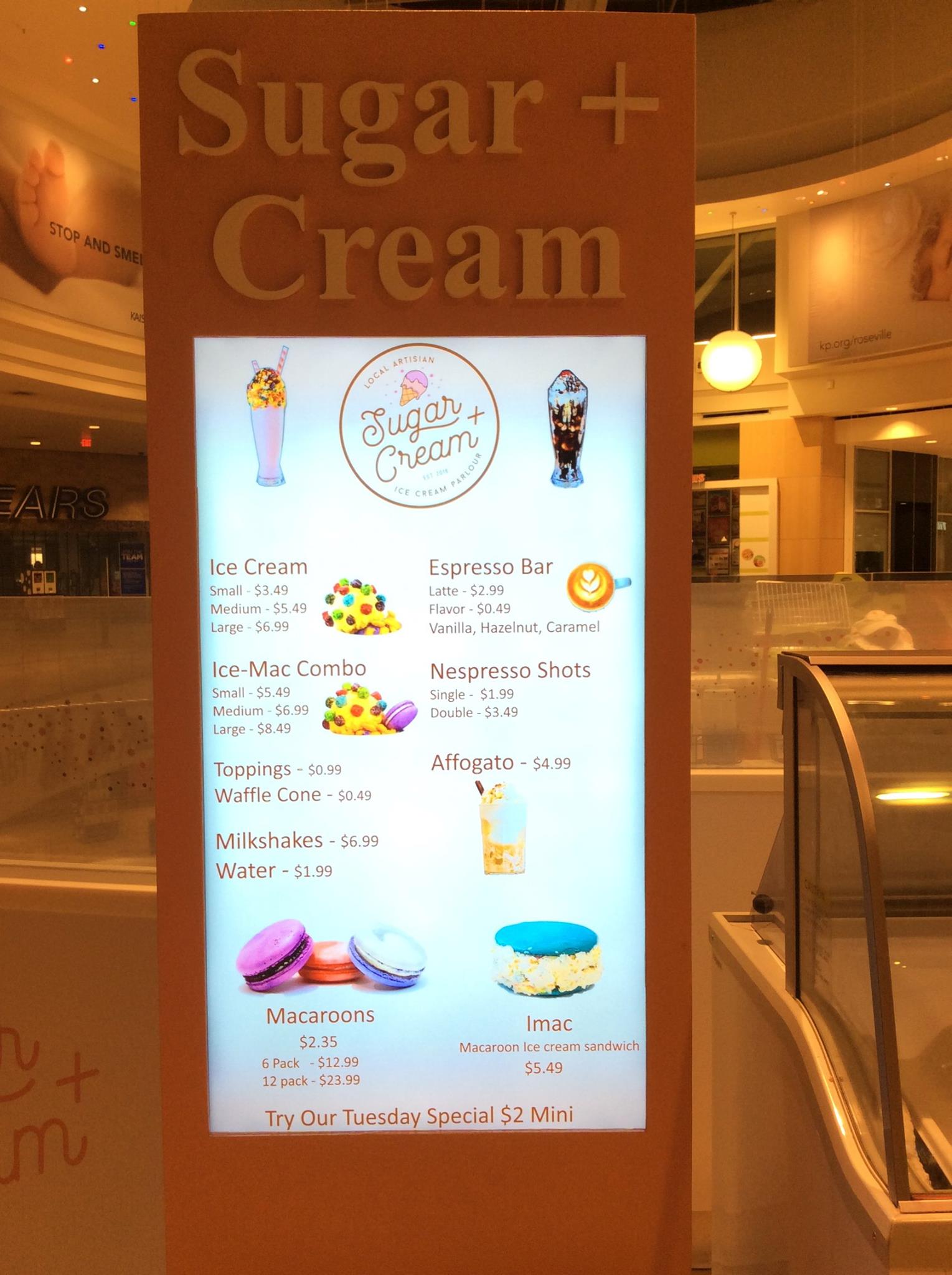 Sugar & Cream Menu