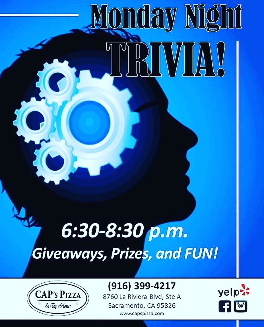 CAP’s Pizza and Tap House 8760 La Riviera Dr A, Sacramento