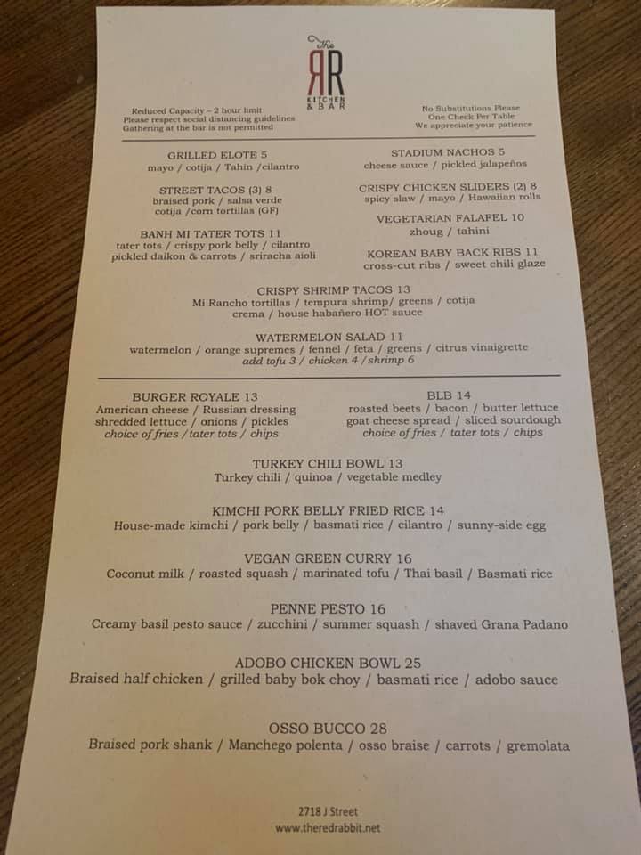 The Red Rabbit Kitchen and Bar 2718 J St, Sacramento