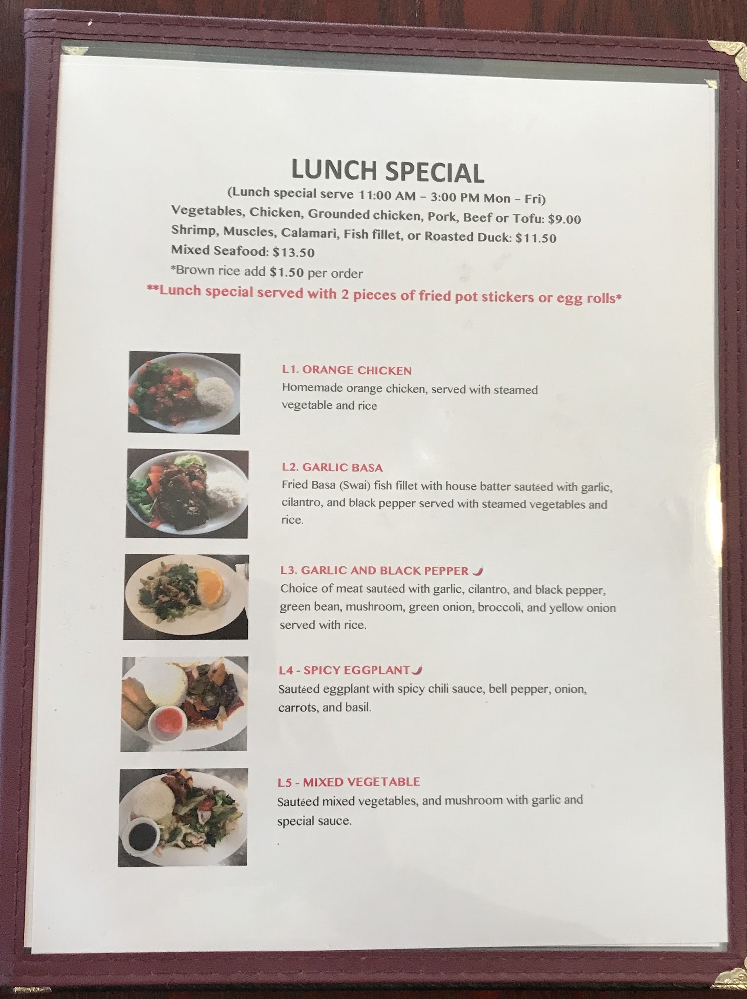 Mai Thai | Authentic Thai Cuisine Menu