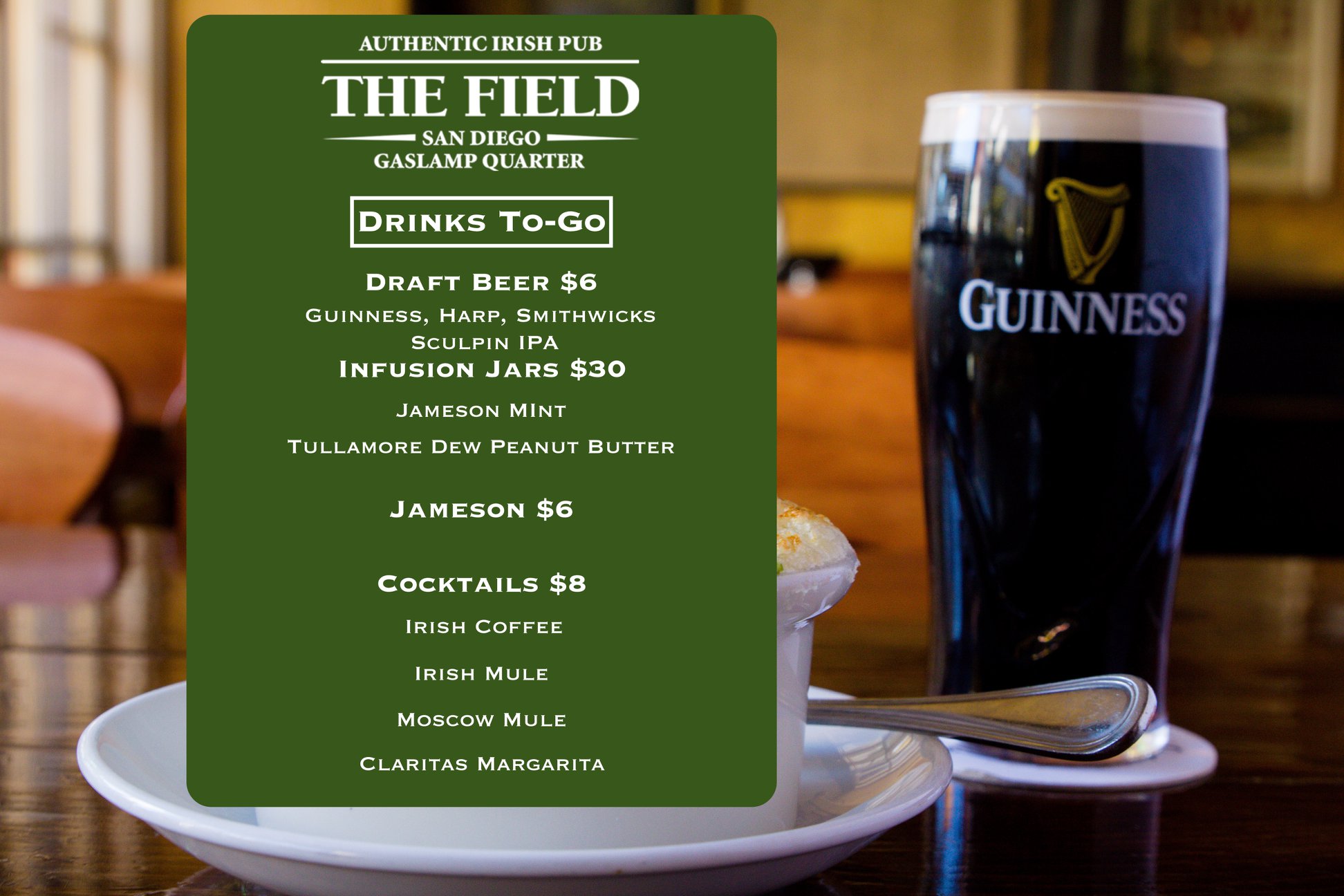 The Field Irish Pub 544 Fifth Ave, San Diego