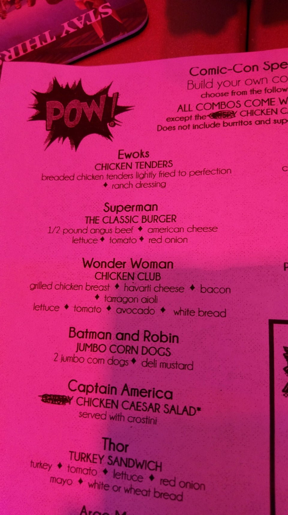 The Nest on Fifth Menu