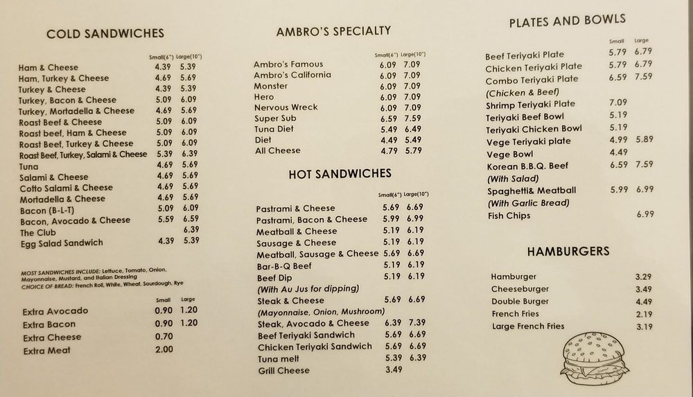 Ambros Sandwich 105 Arrow Hwy, San Dimas