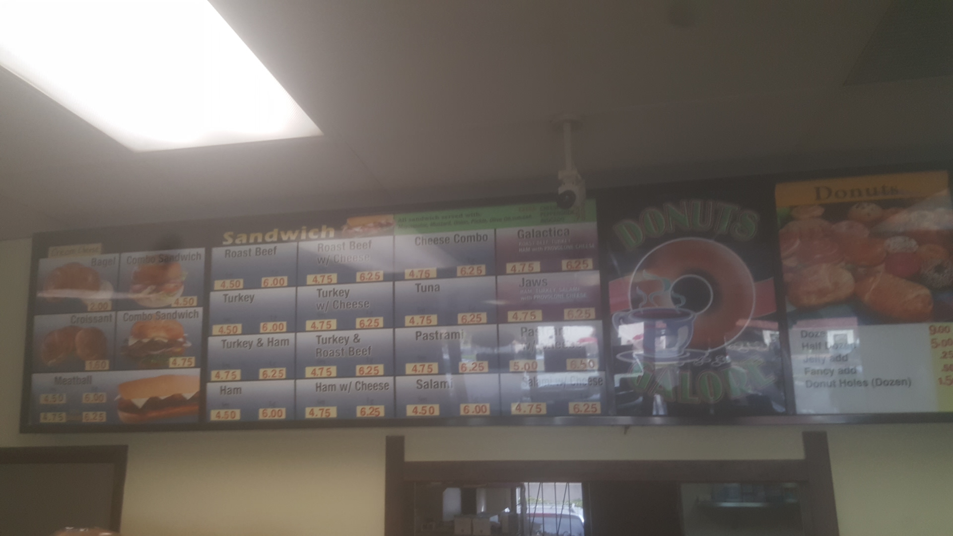 Donuts Galore Menu