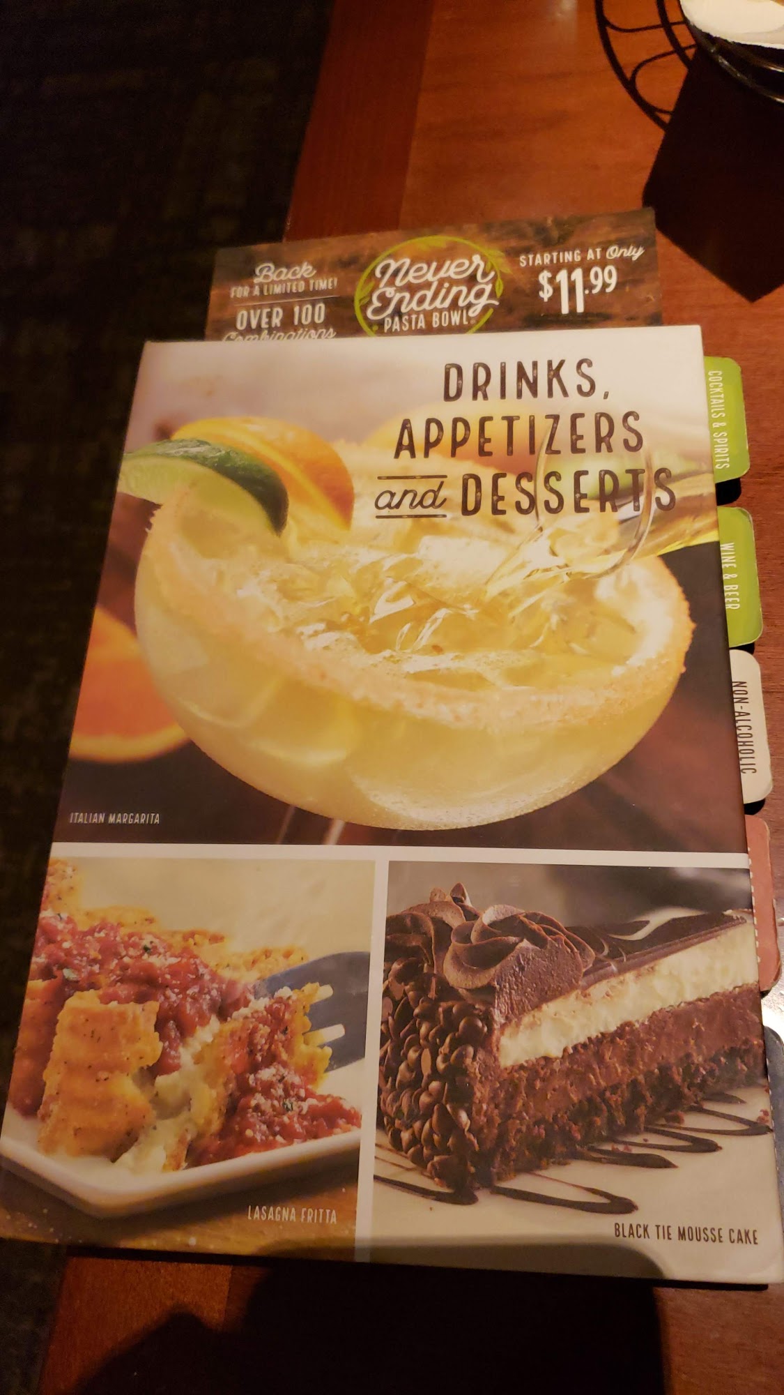 Olive Garden Italian Restaurant Menu