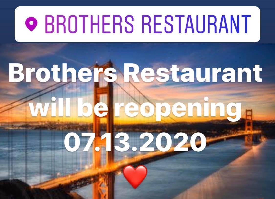 Brothers Restaurant 4128 Geary Blvd, San Francisco