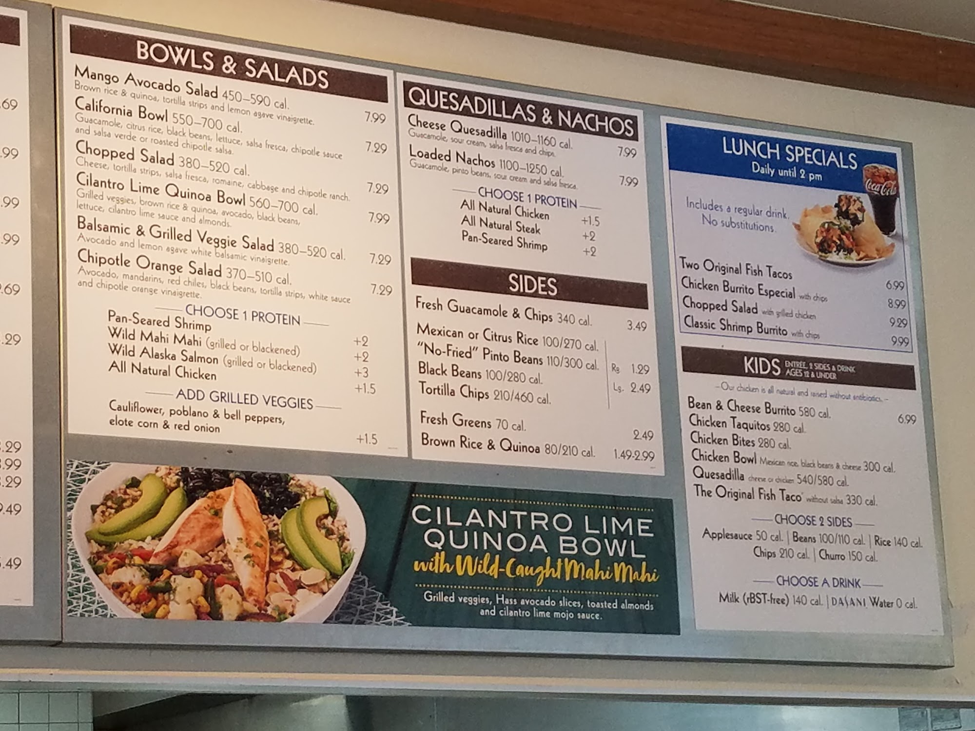 Rubio's Coastal Grill Menu