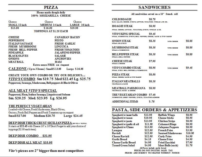 Vito's New York Style Pizza 1040 S White Rd # C, San Jose
