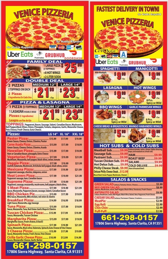 Venice Pizzeria 17806 Sierra Hwy, Santa Clarita