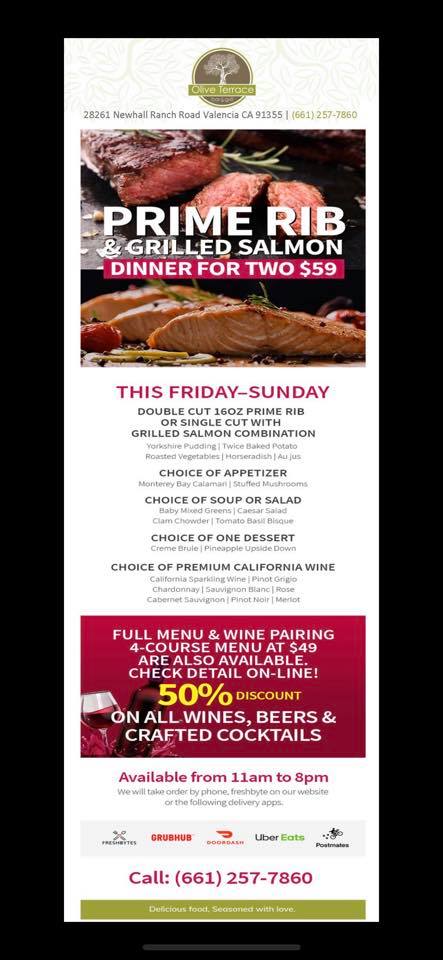 Olive Terrace Bar & Grill 28261 Newhall Ranch Rd, Santa Clarita